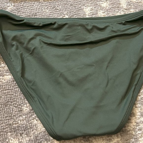 Kona Sol Army Green Bikini Two Piece Swimsuit Bottom Medium Top Large - Picture 3 of 6
